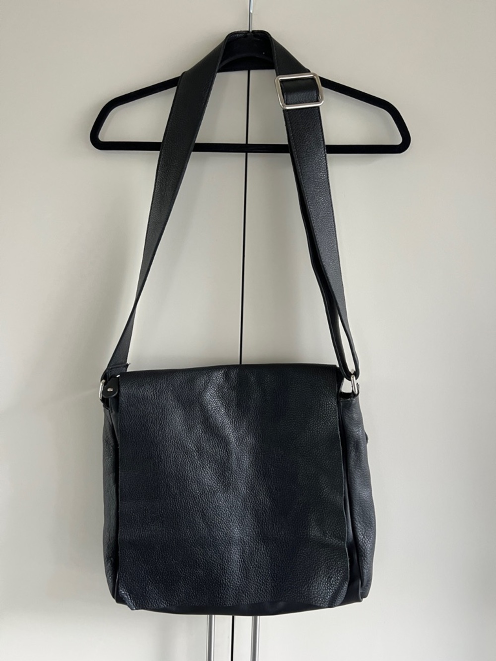 Roots Leather Messenger Bag
